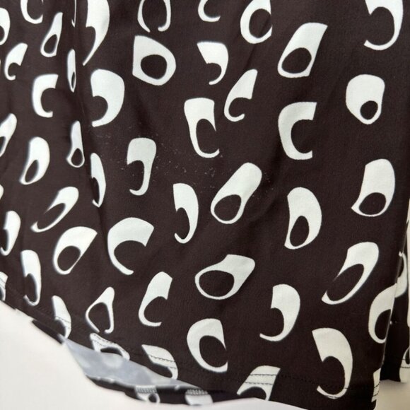 Vintage Y2K Silhouette Solutions Halter Tankini Top Brown & White Abstract Print - Picture 3 of 14